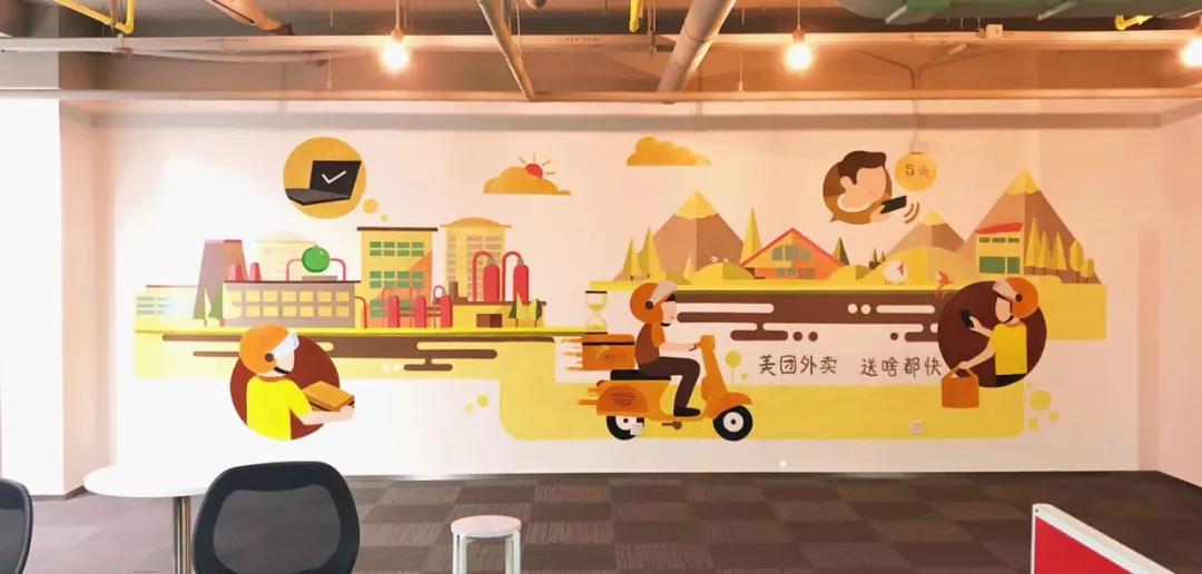 美團外賣企業(yè)文化墻