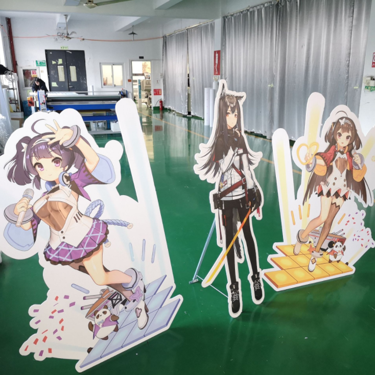 深圳工廠制作異形KT板寫真、5MM雪弗板、KT板、寫真噴繪、異形人形架雕刻